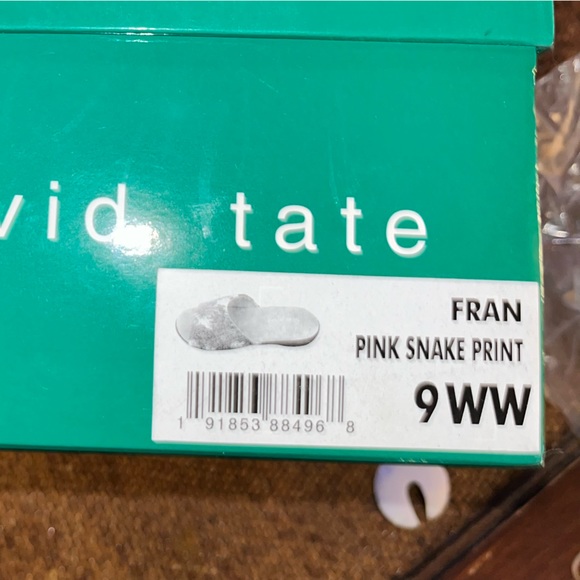 NEW David Tate Taupe & Pink Fran Leather Sandals Women’s Size 9 WW Extra Wide - Picture 5 of 6